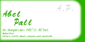 abel pall business card